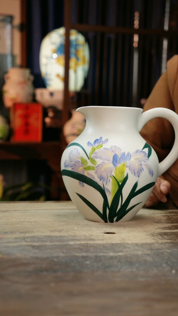 【闪购商品】瓷片景德镇纯手工釉下彩精品花瓶