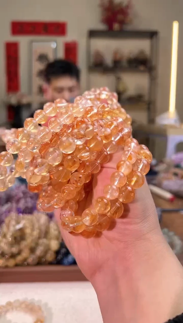 【闪购商品】水晶手链未镶嵌10.5mm＋金狮胶花（多样性发其一）