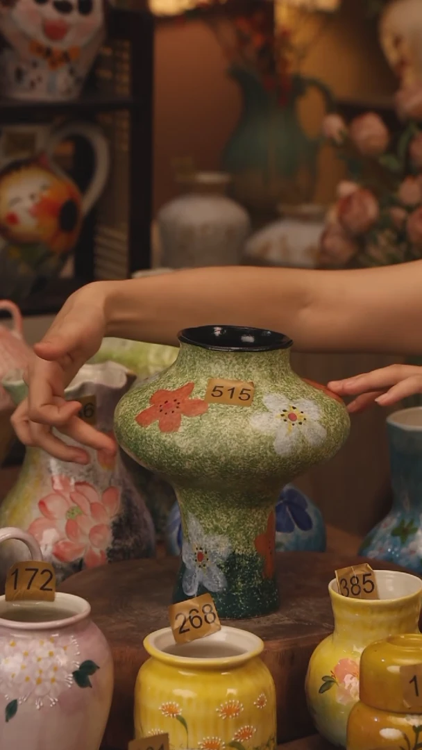 515景德镇设计师手作花器摆件侘寂风