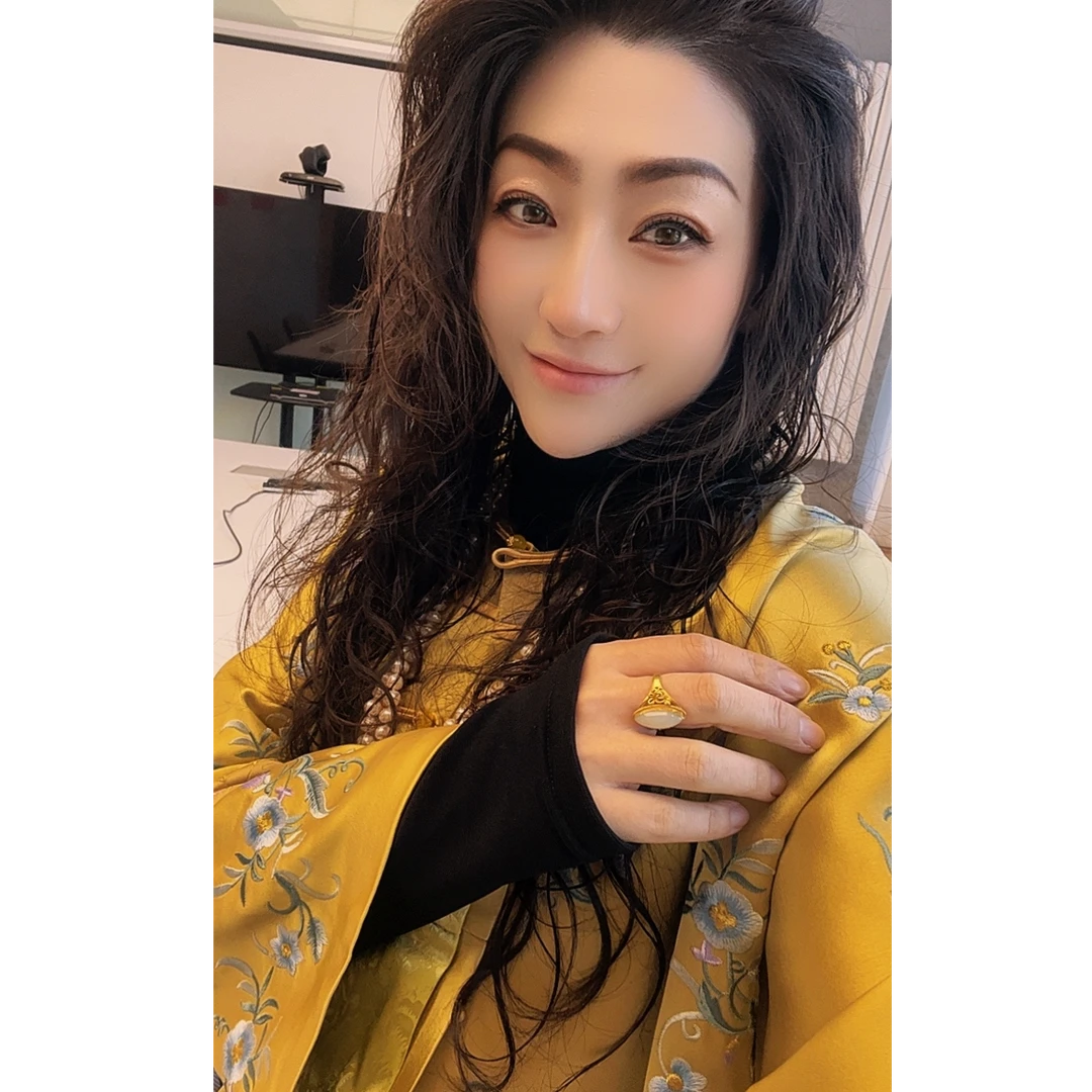 【盘金服】中式复古醋酸缎料贡缎提花工艺女士上衣35001