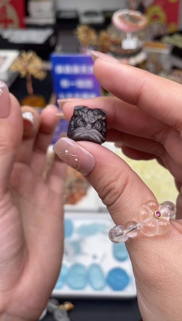 【闪购商品】黑曜岩颈饰未镶嵌52a多样性发其一/1.28/1个