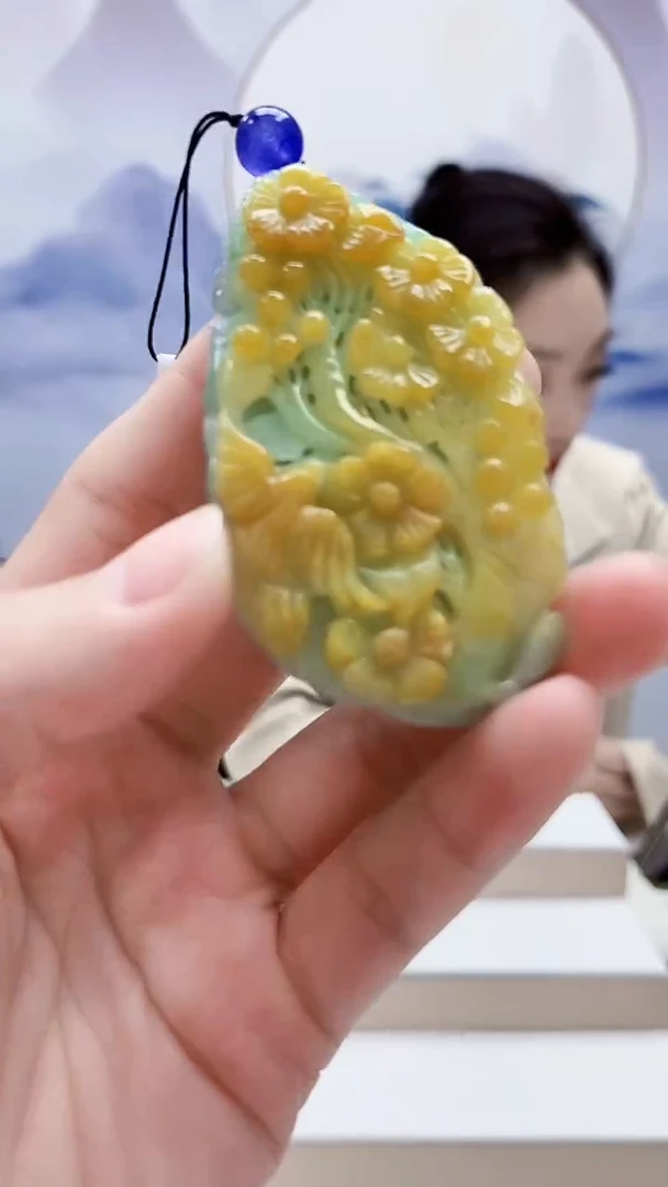 未镶嵌定制翡翠5160lr-毛货挂件34