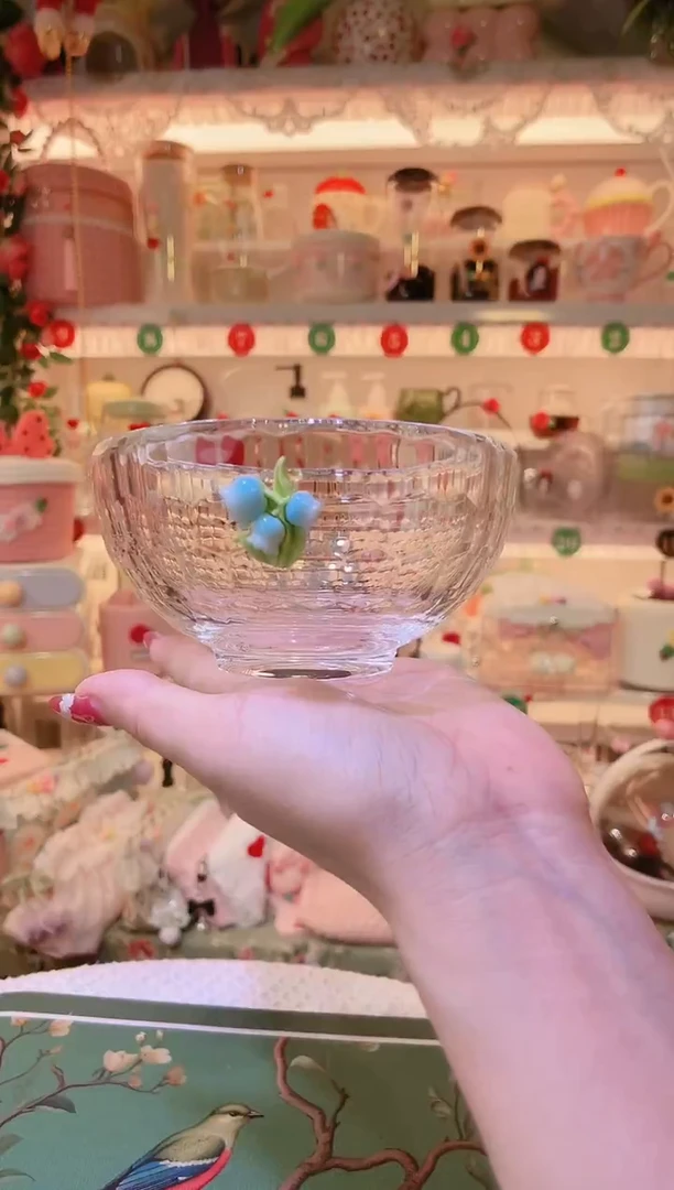 铃兰花水晶碗——手工制作品质好！