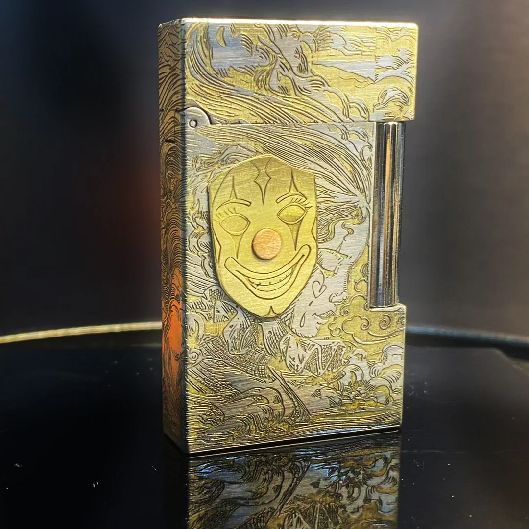 L.MAN.BA(艾.曼巴）小丑面具人生打火机男士个性手工复古