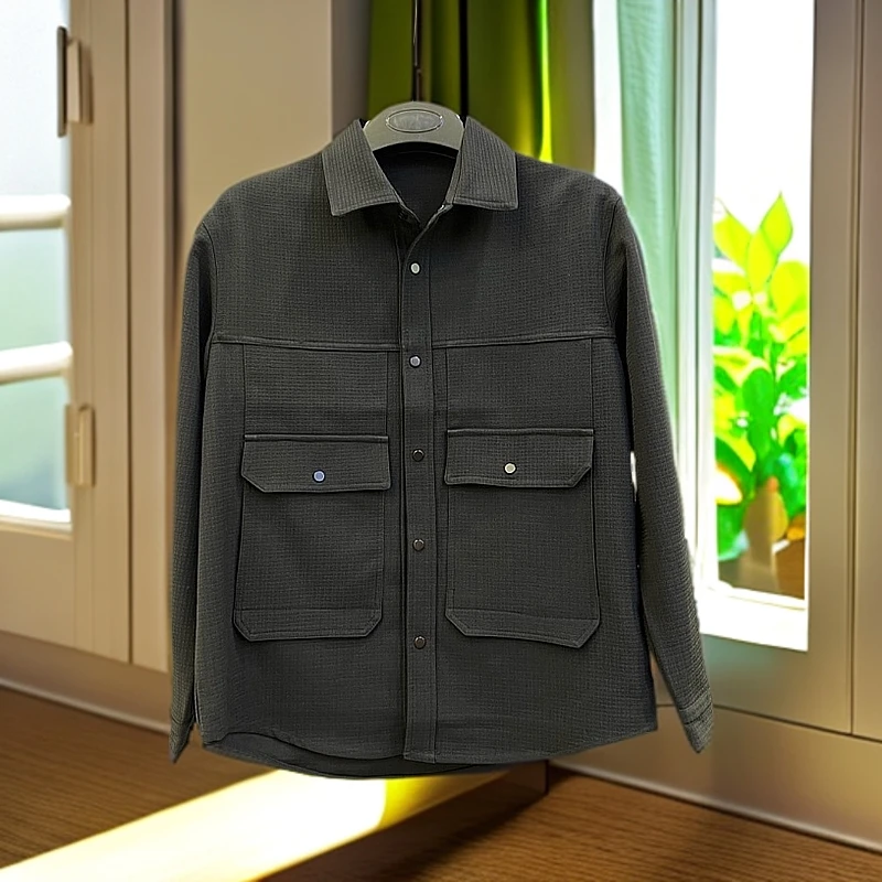 元郎男装87006春季翻领男士时尚夹克百搭简约短款男款春秋休闲