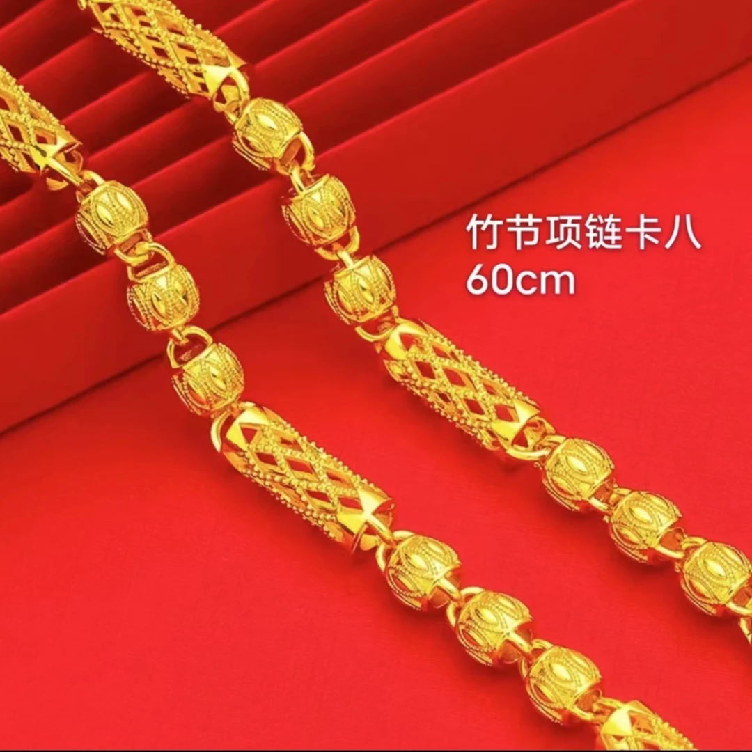合金项链 2025【竹节镂空项链】新款时尚 气质 潮流 百搭 大气精工