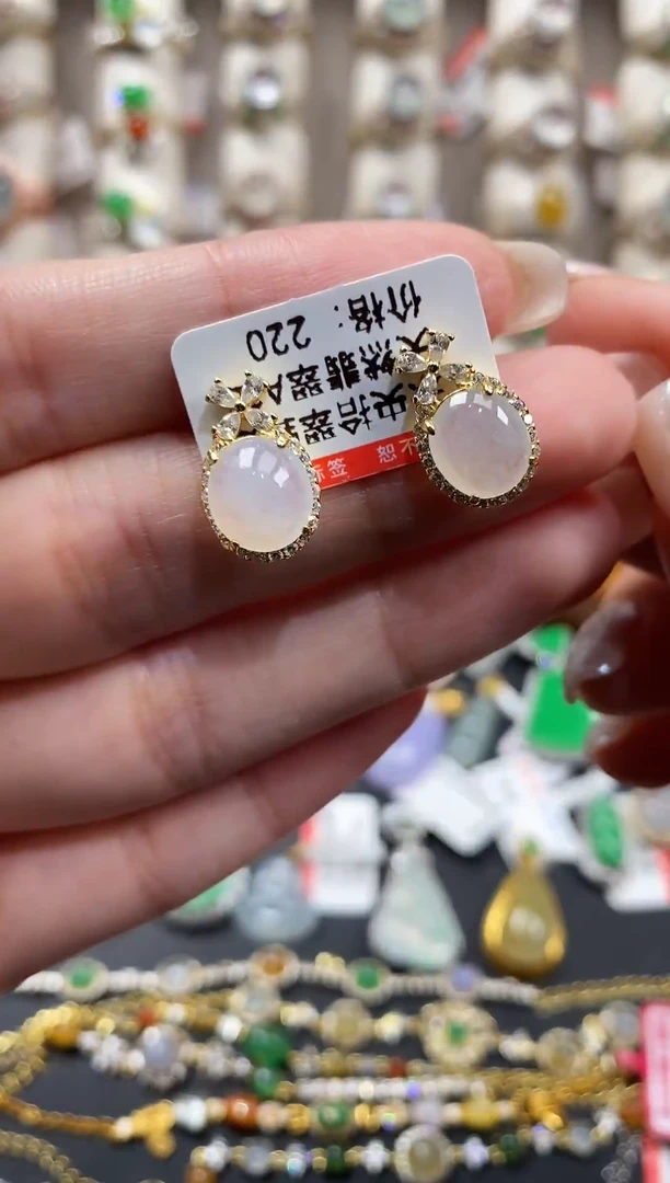 银S925镶嵌戒指翡翠天然A货翡翠198