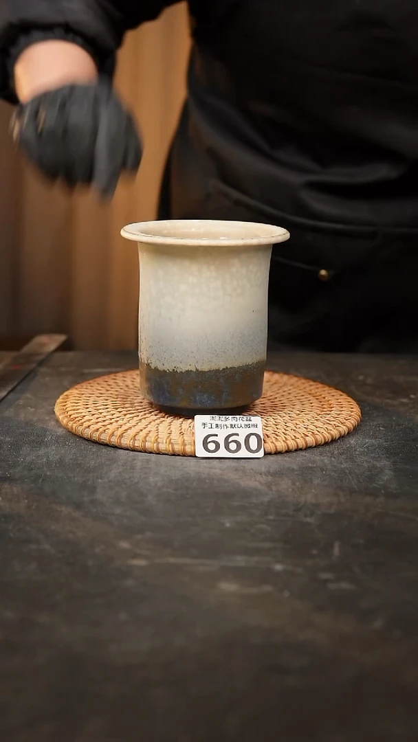 【闪购商品】瓷片660泥泥手工花盆口7高12