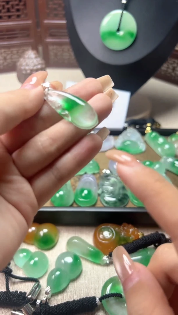 颈饰未镶嵌翡翠所见即所得，一图一物