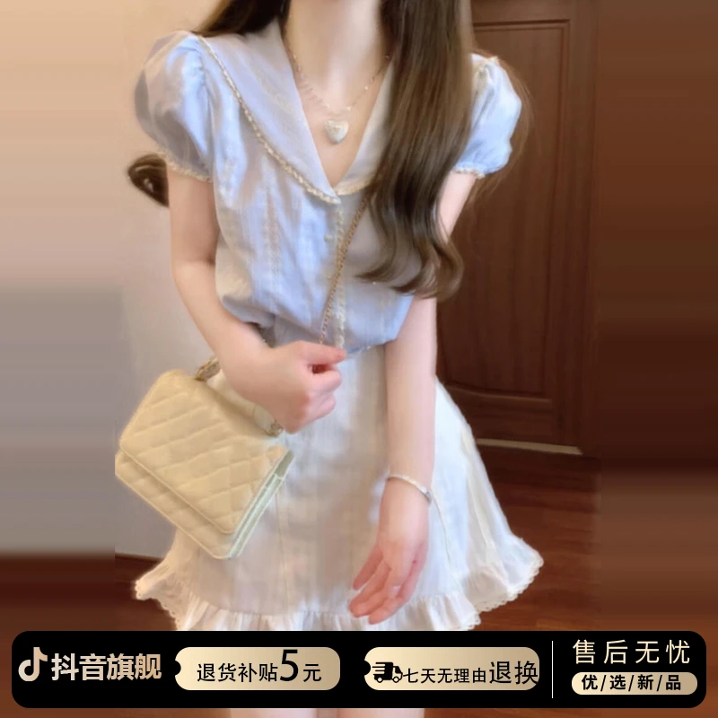 夏日ootd穿搭衬衫半身连衣裙子女夏季2025新款韩系小个子短裙套装