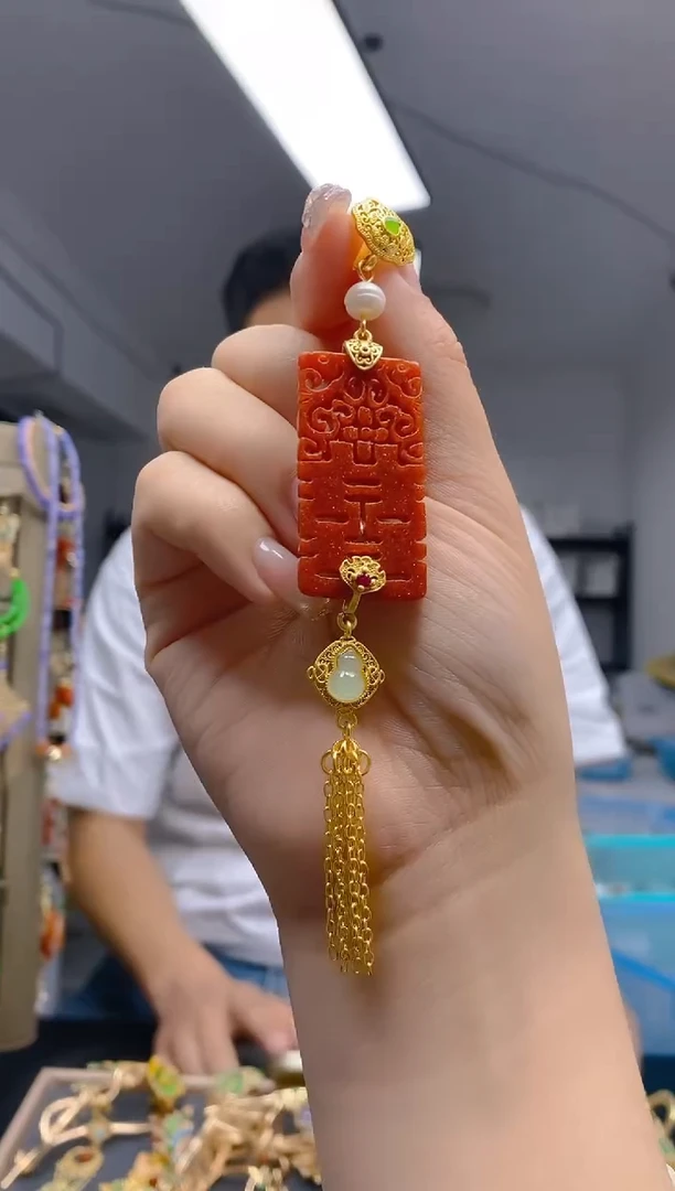 【闪购商品】翡翠耳饰合金319翡翠压襟