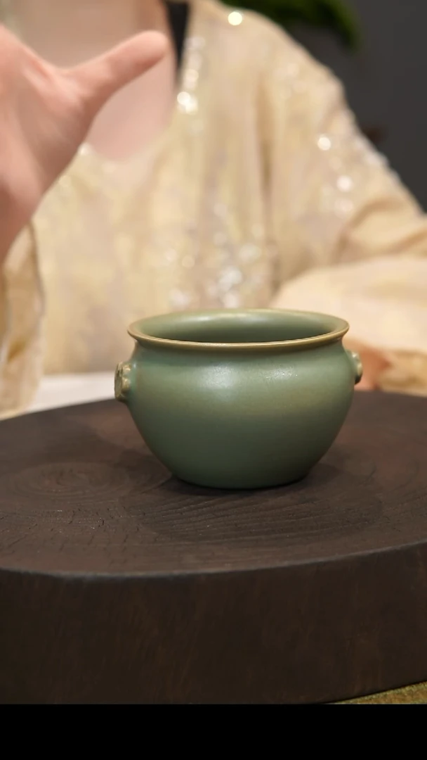 杯子如意缸杯 原矿原釉 汝州原产地