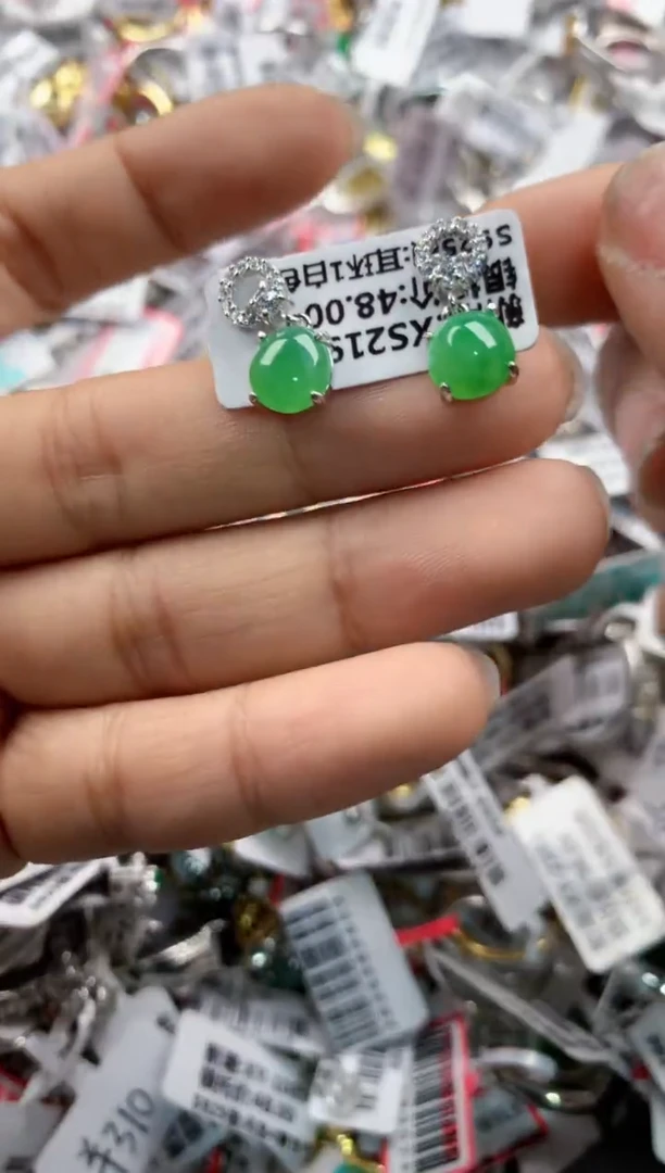 银S925镶嵌戒指翡翠999    4
