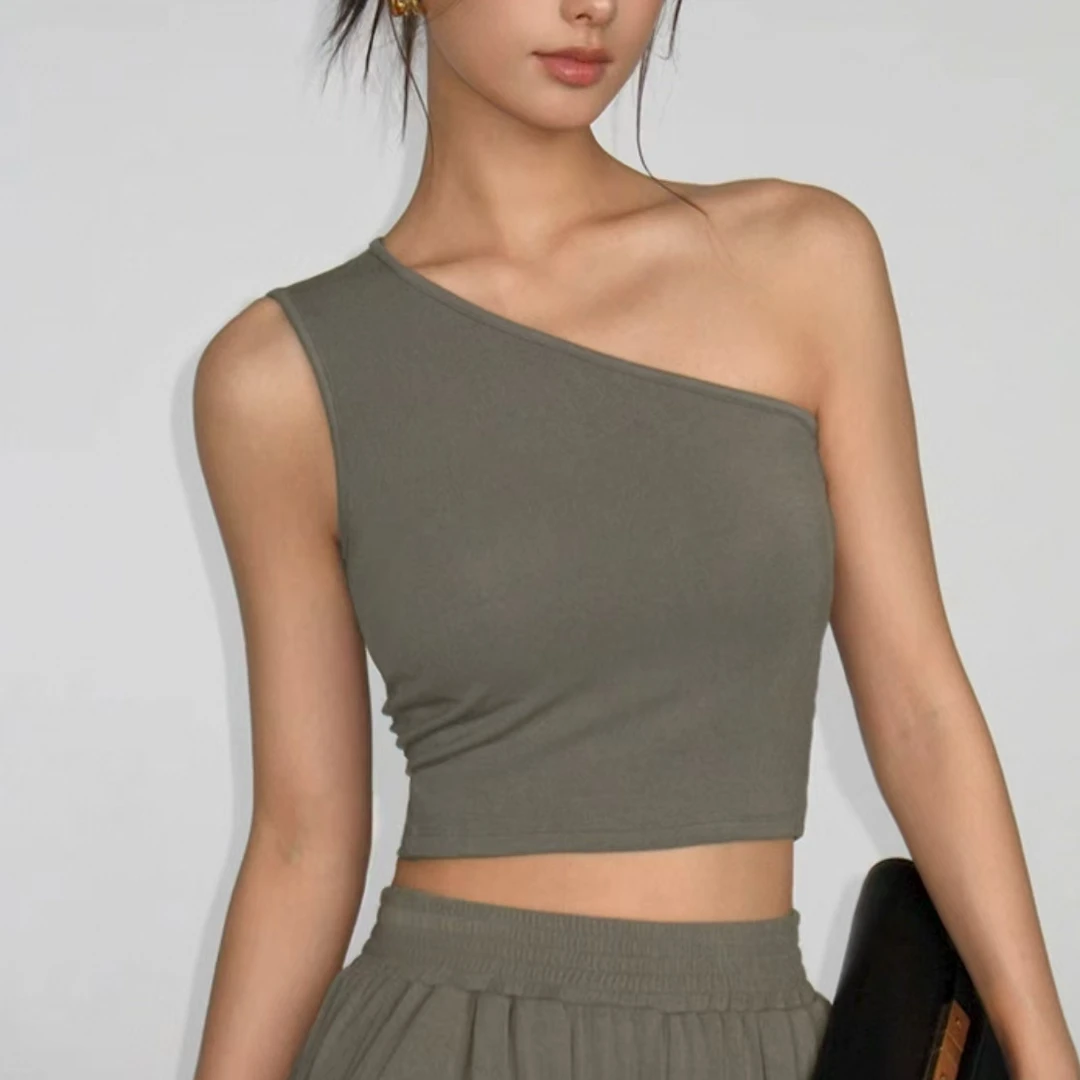 运动背心女一体杯高强度防震运动户外休闲背心瑜伽背心可外穿8489