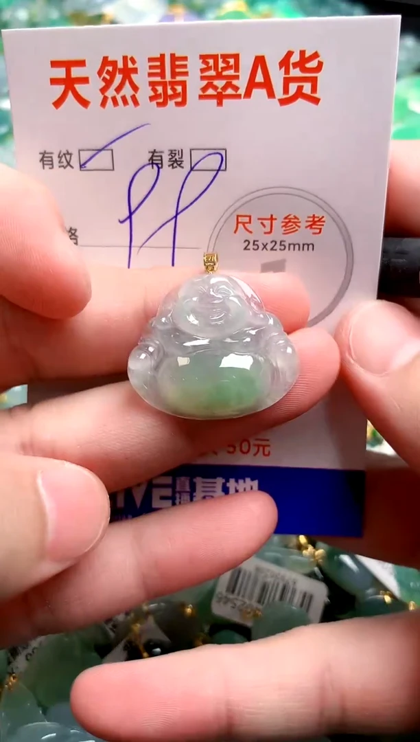 翡翠18K金镶嵌颈饰24000671