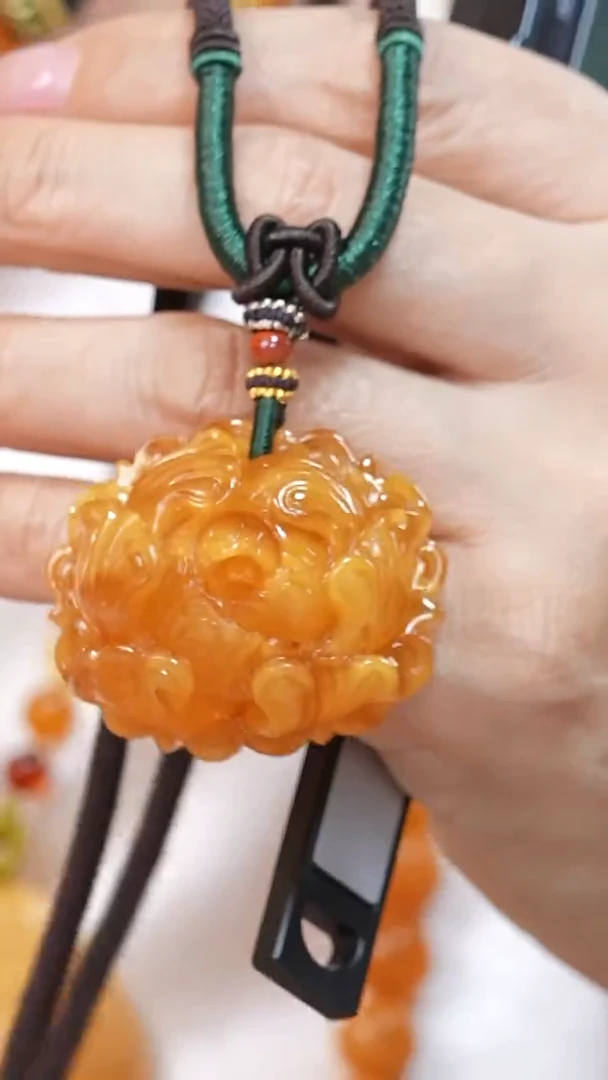 蜜蜡颈饰未镶嵌6376天然蜜蜡珠宝奇石云端妖孽全部保真