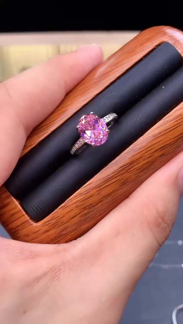 碧玺戒指银S925镶嵌4563