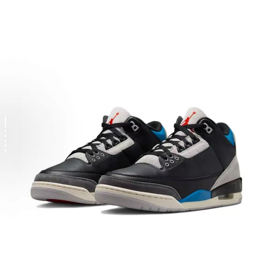 NIKE/耐克官方正品AJ3og黑灰红男复古运动篮球鞋IB8967-004流光风