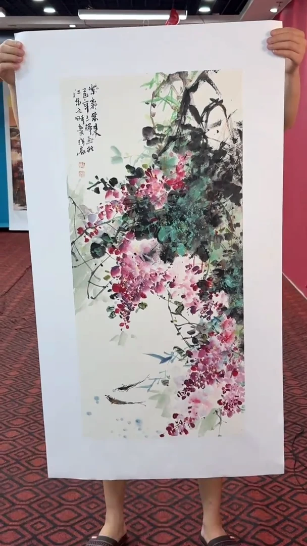 国画国画绘画山水花鸟4平尺