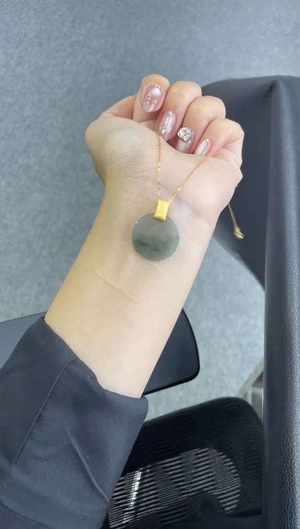 【闪购商品】翡翠吊坠(赠链)银S925镶嵌吊坠