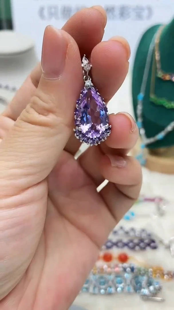 吊坠(不含链)银S925镶嵌水晶530ZB1121产品一个（多样性）