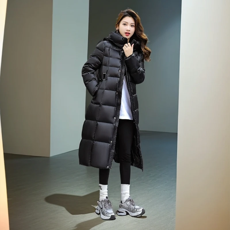 95白鹅绒（收腰女神长款）连帽鹅绒服053款