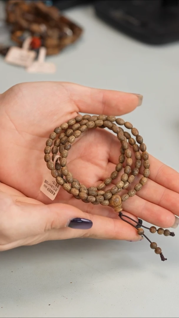 沉香沉香碎屑柬埔寨菩萨4.8mm长串 7g+