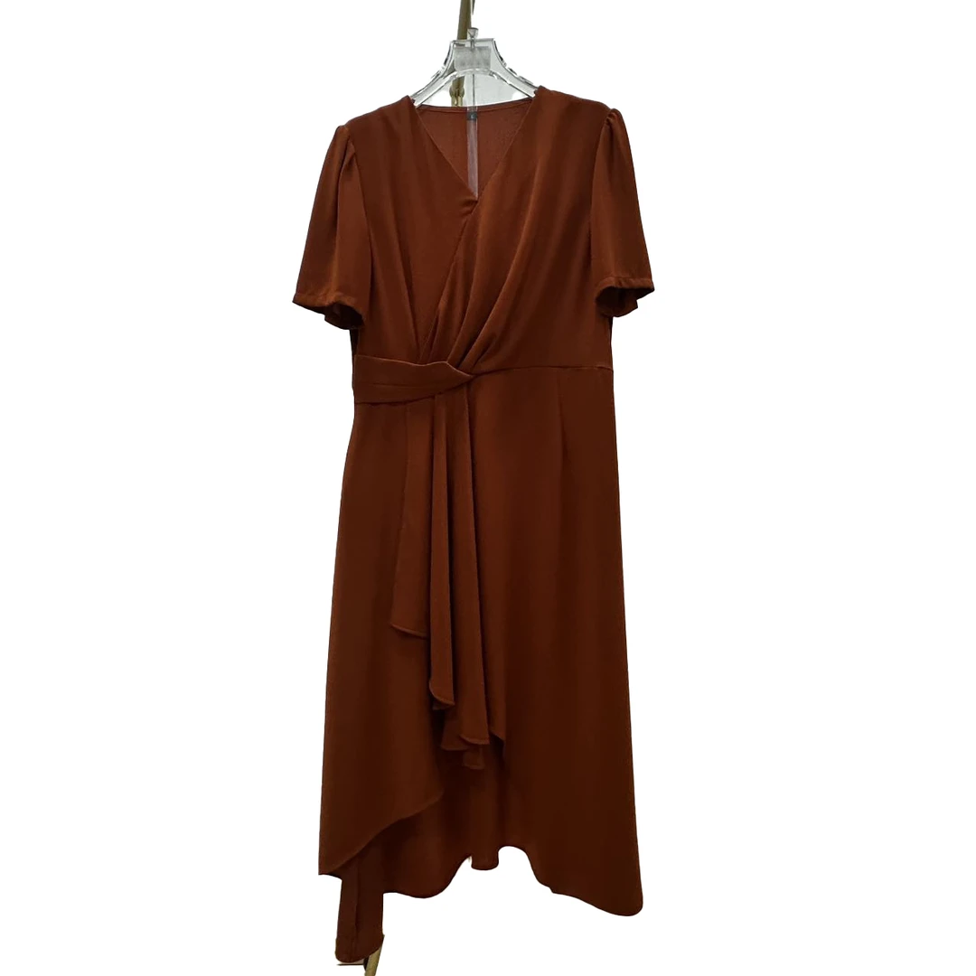 【品牌撤柜剪标】C气质显瘦高腰连衣裙C861