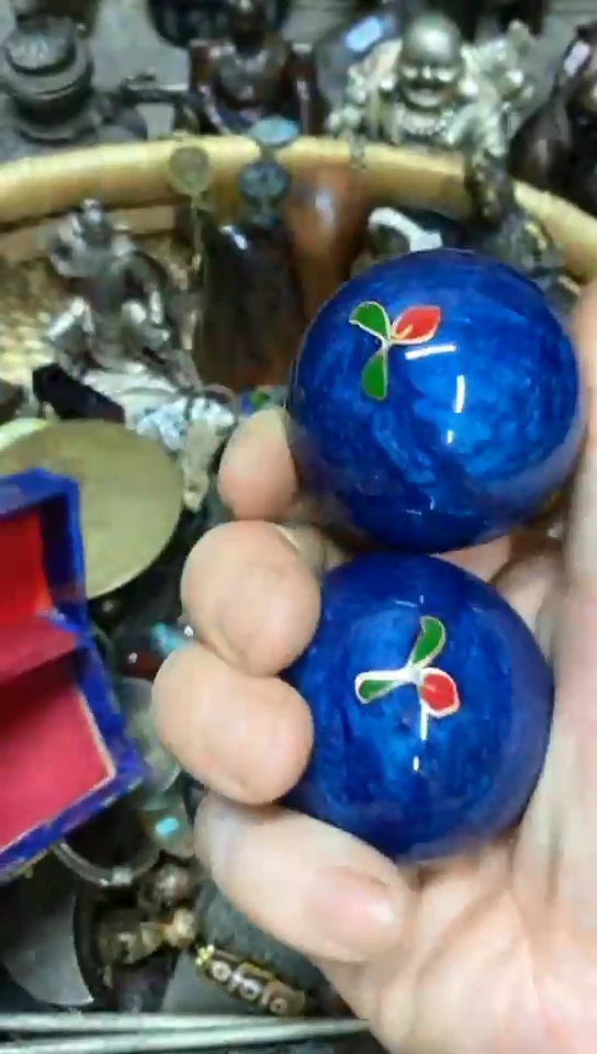 鸿兴工艺摆件把件烤蓝手球