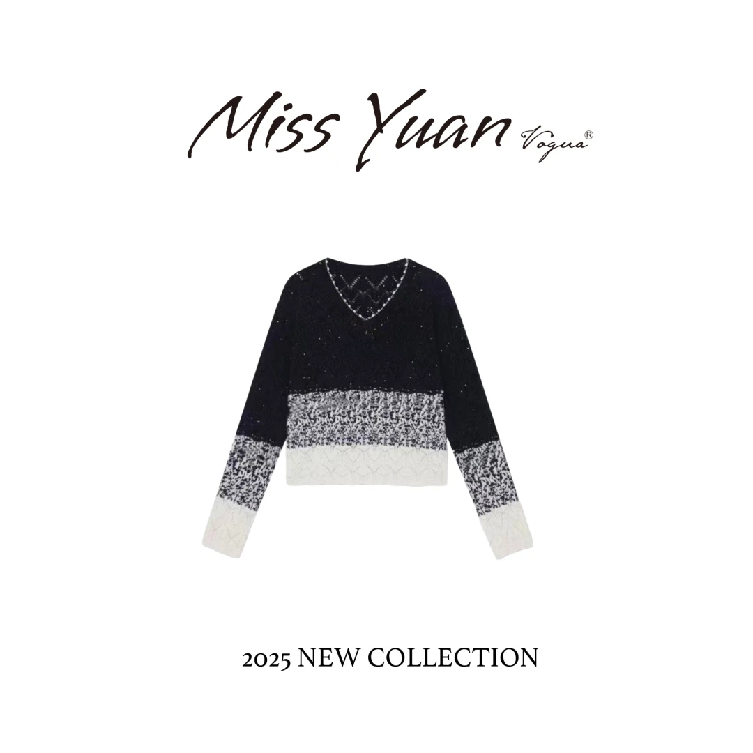 M.Y 媛总富士山下~2025新款早秋新款羊毛衫针织衫上衣女7949