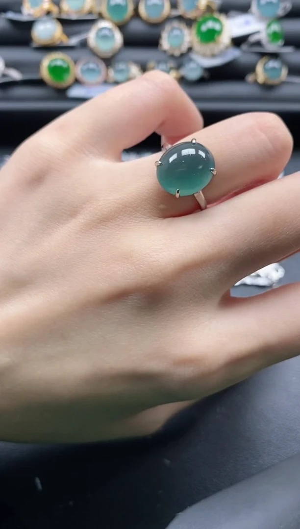 【闪购商品】翡翠戒指银S925镶嵌1111