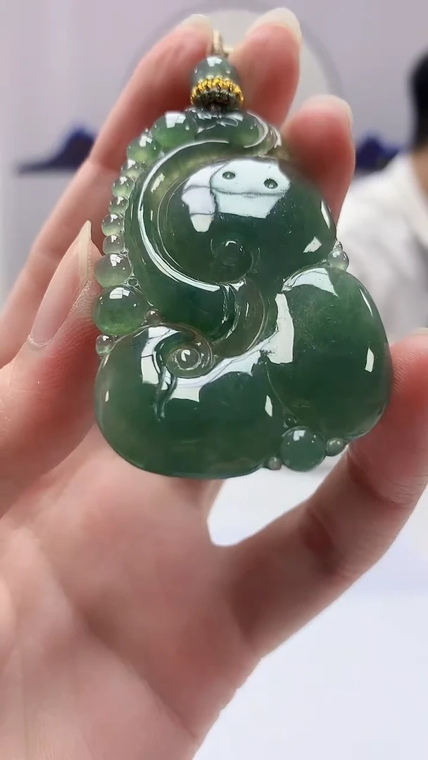 【闪购商品】定制翡翠未镶嵌5028zm-毛货挂件如意125