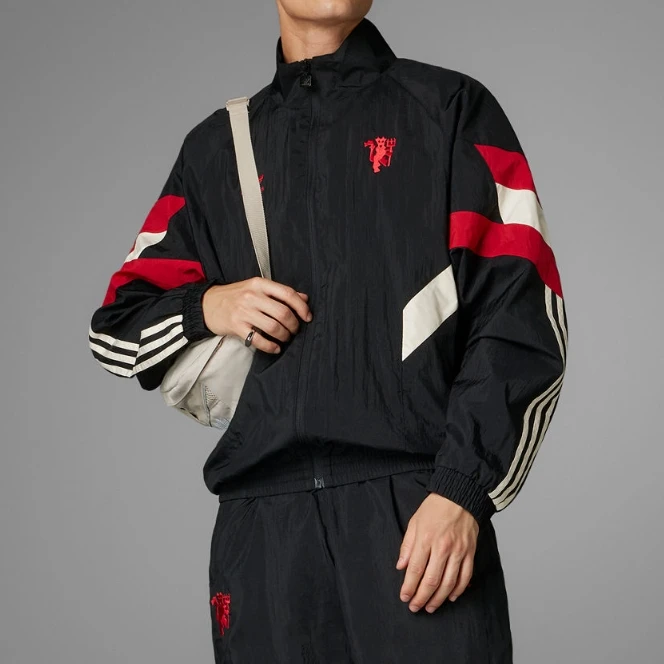 adidas/阿迪达斯MUFC OG TT足球时尚休闲运动宽松夹克外套IS6525