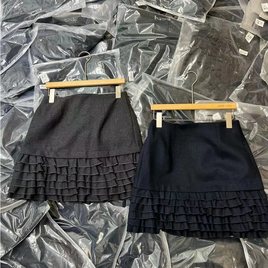 【no退no换 谨慎下单】A字层层木耳边半身裙 223