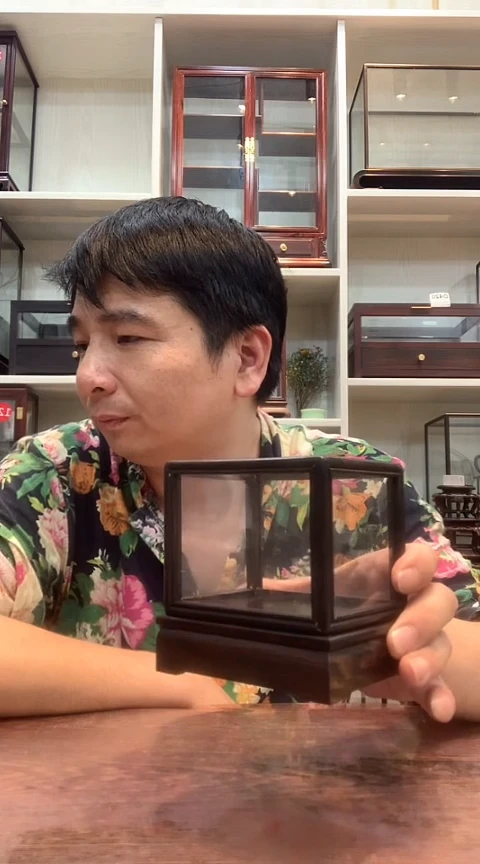 东非黑黄檀（紫光檀）通*中玻璃罩639
