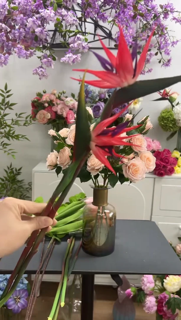 2枝红色天堂鸟