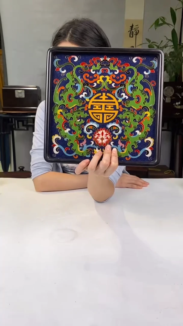 红酸枝木类端景台盘子