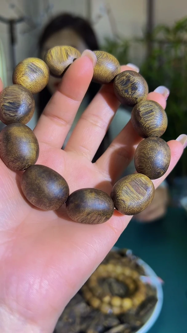 【闪购商品】沉香手串沉浮天然老料留疤单圈21