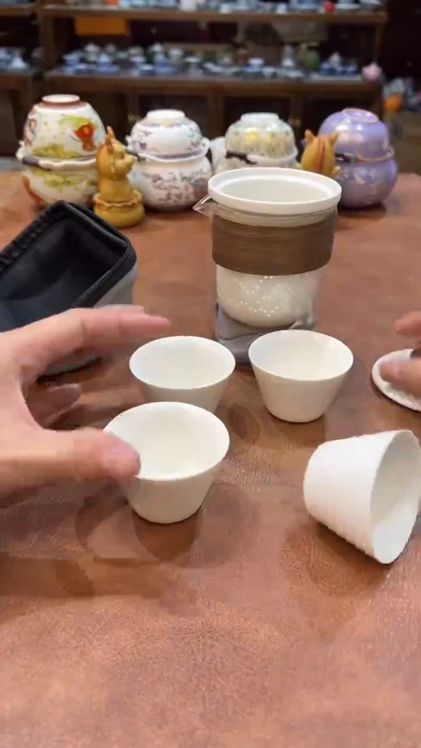 真的很便宜会开片的旅行茶具