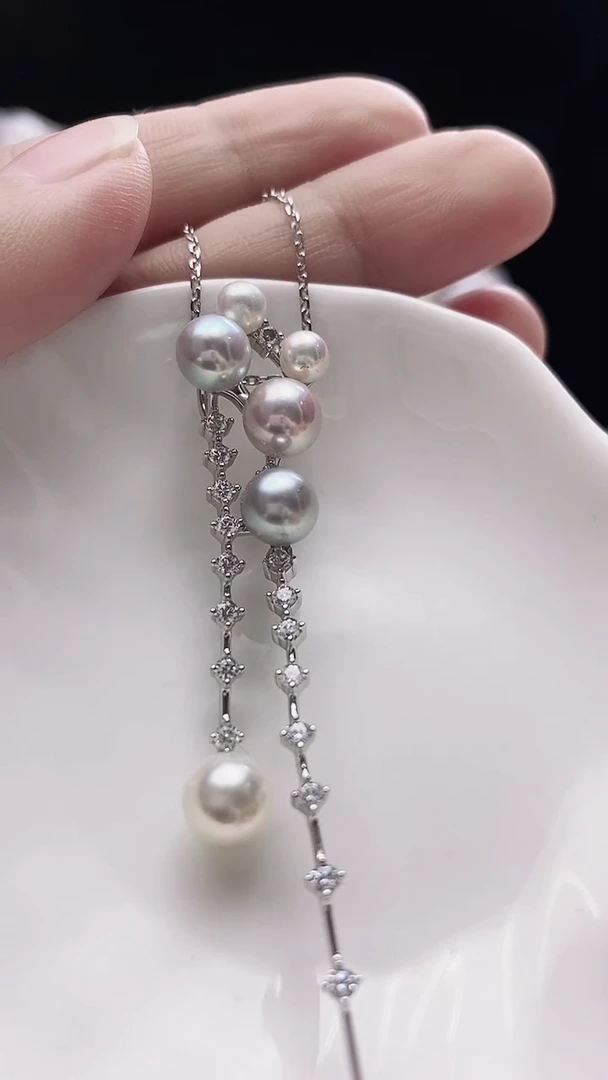 【闪购商品】海水珍珠颈饰银S925镶嵌海水珍珠吊坠