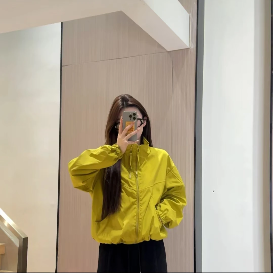 2502立领冲锋衣女短款拉链夹克时尚休闲小个子外套春秋百搭外套女