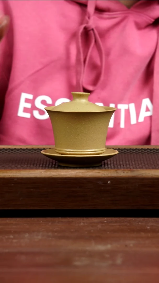 茶壶紫砂梨皮绿盖碗180CC