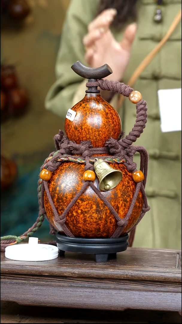 YZ071复古网兜款天然酒葫芦（一物一拍）