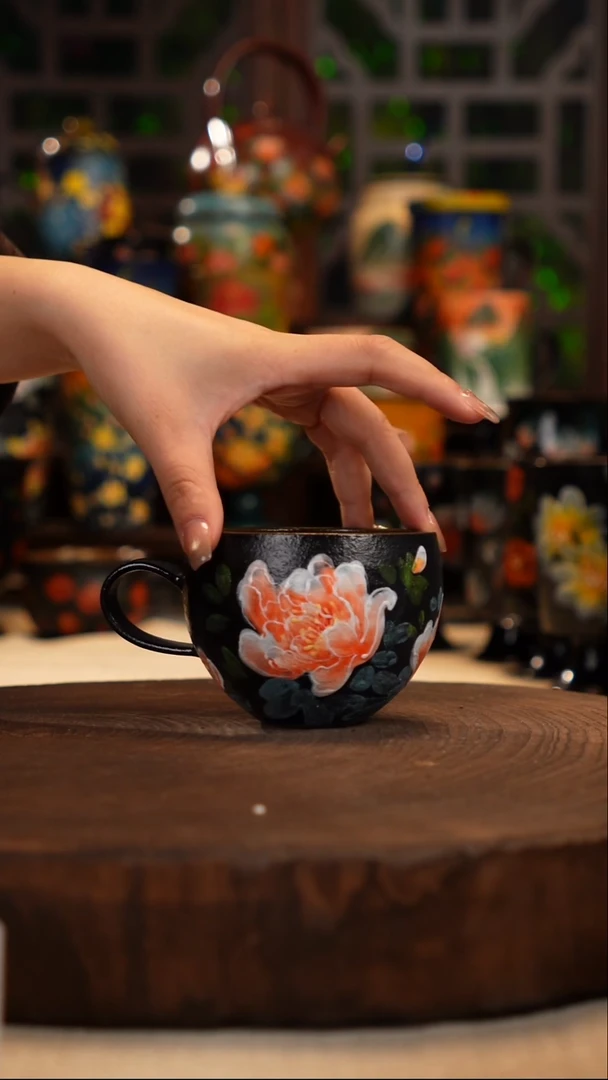 油画    釉下彩   杯子