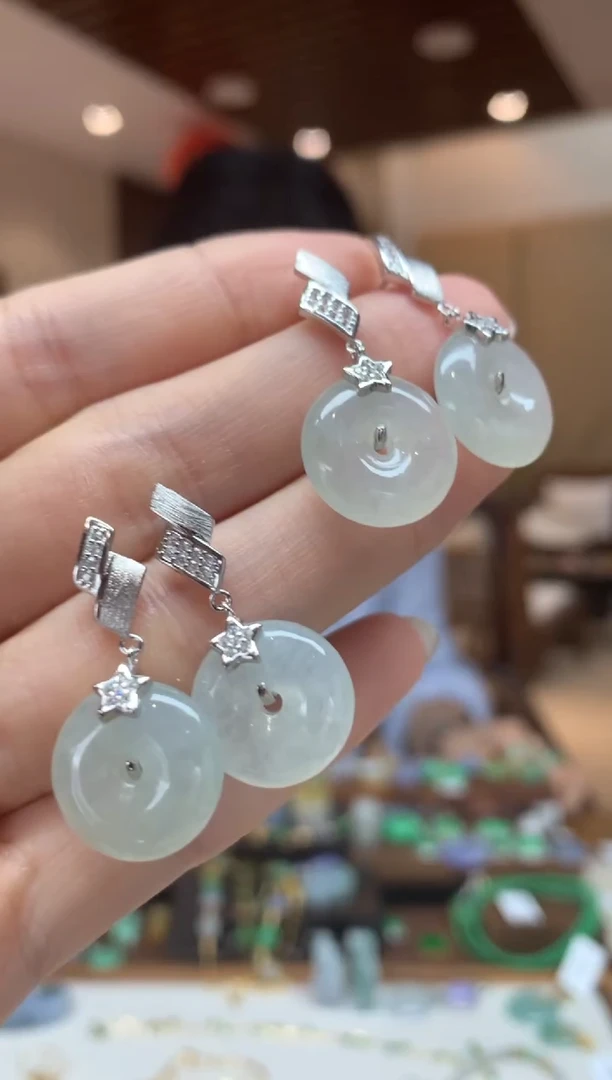 翡翠未镶嵌耳饰耳钉 多样性发货1对