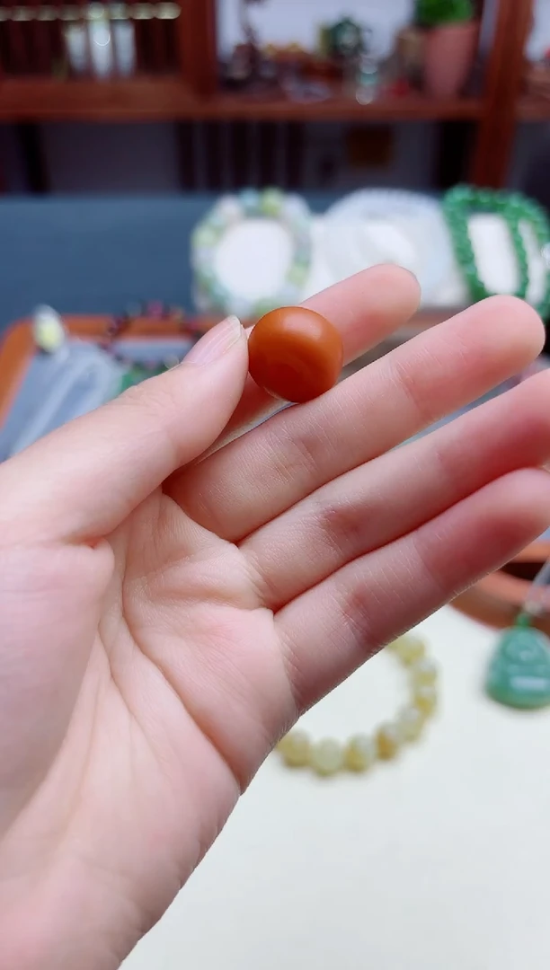 未镶嵌琥珀裸石蜜蜡扣子配饰*1 GW