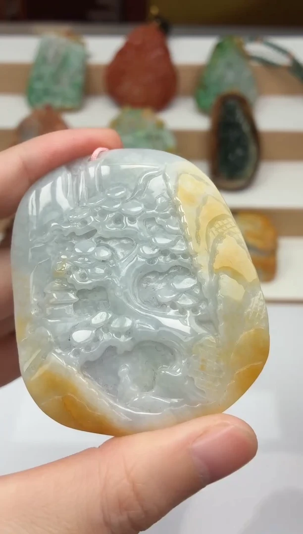 颈饰未镶嵌翡翠牌子