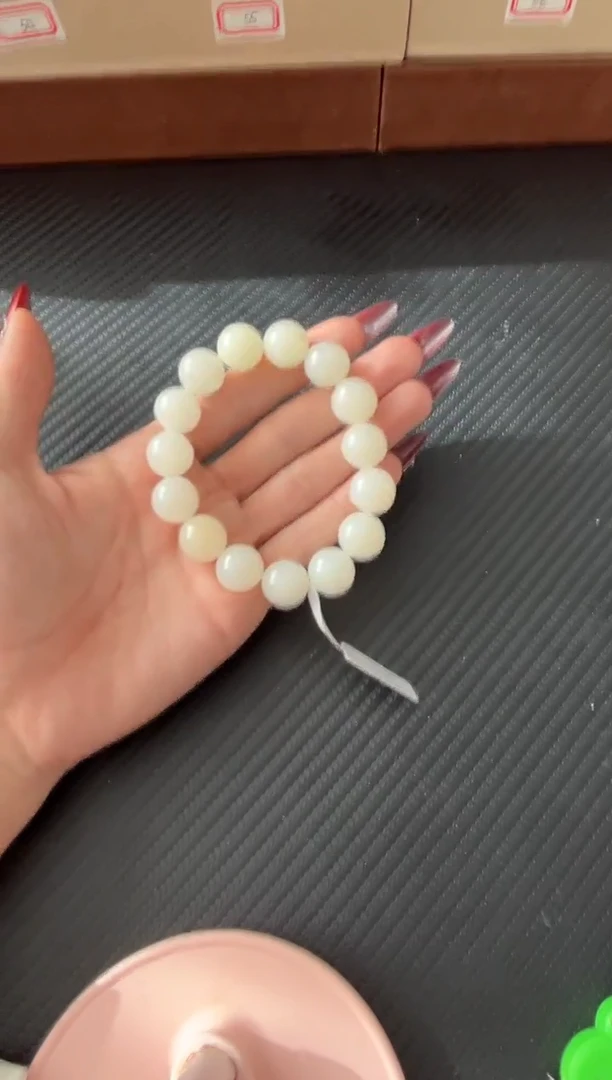 未镶嵌手串和田玉且末金山微色差14手串J