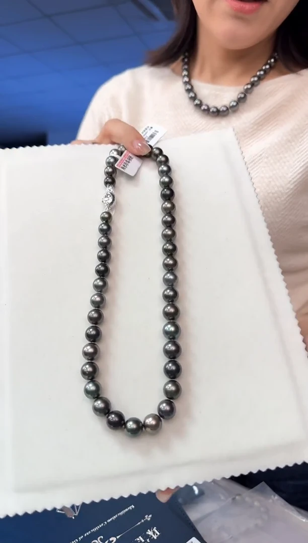 未镶嵌项链海水珍珠海水大溪地珍珠项链8-11mm