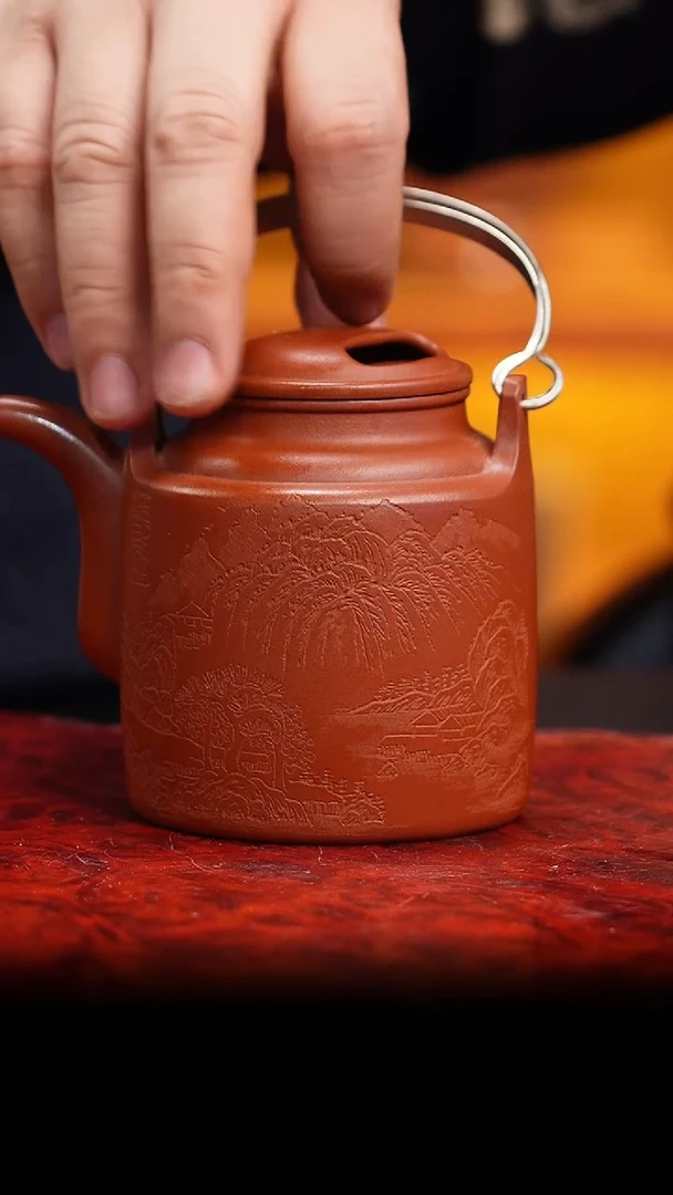 【闪购商品】紫砂茶壶38 洋桶,CXT,一厂大红袍